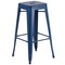 Merrick Lane Elba Series Metal Stool with Powder Coated Finish and Integrated Floor Glides